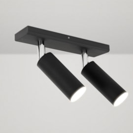 SPOT DE SOBREPOR PIPE 2 SPOTS MINI DICROICA 20X6,5CM METAL | TKS 1202 SPOT DE SOBREPOR PIPE 2 SPOTS MINI DICROICA 20X6,5CM METAL | TKS 1202