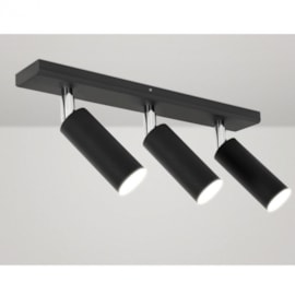 SPOT DE SOBREPOR PIPE 3 SPOTS MINI DICROICA 33X6,5CM METAL | TKS 1203 SPOT DE SOBREPOR PIPE 3 SPOTS MINI DICROICA 33X6,5CM METAL | TKS 1203