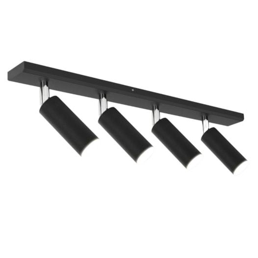 SPOT DE SOBREPOR PIPE 4 SPOTS MINI DICROICA 50X6,5CM METAL | TKS 1204 SPOT DE SOBREPOR PIPE 4 SPOTS MINI DICROICA 50X6,5CM METAL | TKS 1204