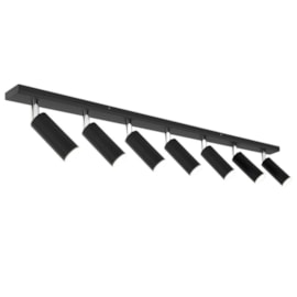 SPOT DE SOBREPOR PIPE 7 SPOTS MINI DICROICA 140X6,5CM METAL | TKS 1207 SPOT DE SOBREPOR PIPE 7 SPOTS MINI DICROICA 140X6,5CM METAL | TKS 1207
