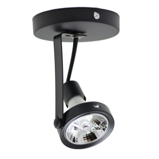 SPOT DE SOBREPOR USUAL Ø7,5CM ALUMÍNIO E ABS PRETO | SKYLIGHT SKY-140PTO