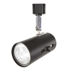 SPOT DE TRILHO FLEX MR16 Ø5,7X15CM ALUMÍNIO PRETO | PIX ILUMINAÇÃO 36506049