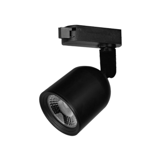 SPOT DE TRILHO LED ELEGANCE 6500K 12W BIVOLT Ø8CM POLICARBONATO PRETO | AVANT 251161376