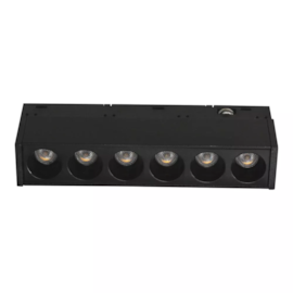 SPOT DE TRILHO LED MAGNETO 6 FOCOS MAGNÉTICO 3000K 6W BIVOLT 15X2,3X4,3CM ABS PRETO | SL ILUMINAÇÃO 2046-277 SPOT DE TRILHO LED MAGNETO 6 FOCOS MAGNÉTICO 3000K 6W BIVOLT 15X2,3X4,3CM ABS PRETO | SL ILUMINAÇÃO 2046-277