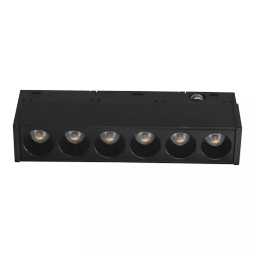 SPOT DE TRILHO LED MAGNETO 6 FOCOS MAGNÉTICO 3000K 6W BIVOLT 15X2,3X4,3CM ABS PRETO | SL ILUMINAÇÃO 2046-277 SPOT DE TRILHO LED MAGNETO 6 FOCOS MAGNÉTICO 3000K 6W BIVOLT 15X2,3X4,3CM ABS PRETO | SL ILUMINAÇÃO 2046-277