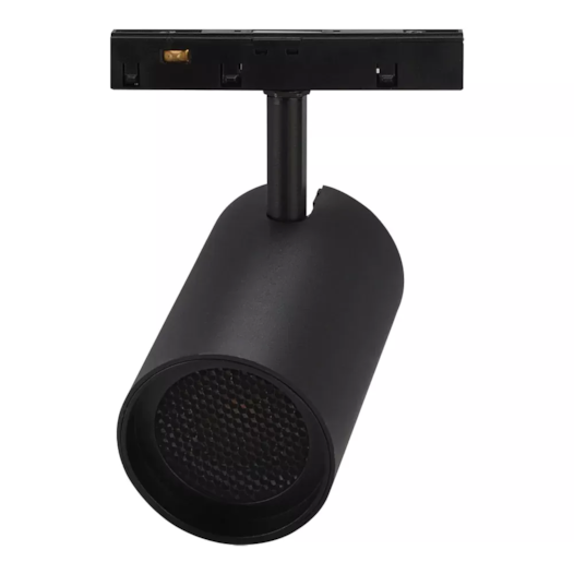 SPOT DE TRILHO LED MAGNETO CILÍNDRICO MAGNÉTICO 3000K 12W BIVOLT 10XØ5CM ABS PRETO | SL ILUMINAÇÃO 2047-280