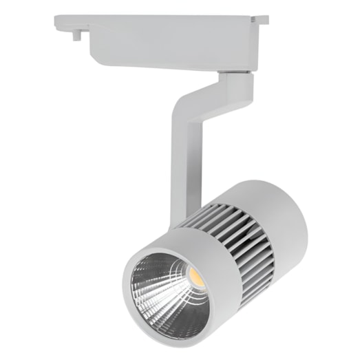 SPOT DE TRILHO LED PREMIER 4000K 20W BIVOLT 7,5X13,5X11,5CM ALUMÍNIO BRANCO | NORDECOR S3230