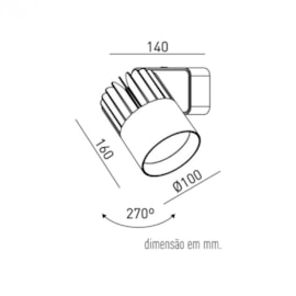 SPOT DE TRILHO LED SIRIUS DIMERIZÁVEL IRC>80 10W 3000K | INTERLIGHT AD 2722D-2-AB-W