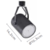 SPOT DE TRILHO LILLE 10,4X14,2X12CM METAL PRETO | NORDECOR 6031