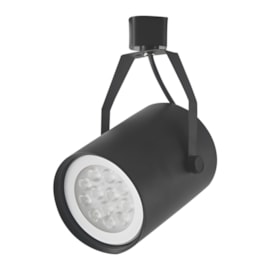 SPOT DE TRILHO LILLE 10,4X14,2X12CM METAL PRETO | NORDECOR 6031