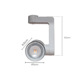SPOT DE TRILHO VERSATILE Ø5X10,5CM ALUMÍNIO E ABS BRANCO | SKYLIGHT SKY-010BR SPOT DE TRILHO VERSATILE Ø5X10,5CM ALUMÍNIO E ABS BRANCO | SKYLIGHT SKY-010BR