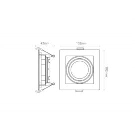 SPOT EMBUTIR RECUADO MR16 DIRECIONÁVEL | ROMALUX 30201 SPOT EMBUTIR RECUADO MR16 DIRECIONÁVEL | ROMALUX 30201