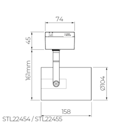 SPOT FLOW PAR30 CDMR PARA TRILHO TRACE PRETO | STELLA STL22455PTO