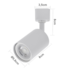 SPOT HOLZI P/ TRILHO MR16 BRANCO ALUMINIO | NORDECOR 6609