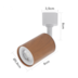 SPOT HOLZI P/ TRILHO MR16 IMBUIA/BR ALUMINIO | NORDECOR 6603 SPOT HOLZI P/ TRILHO MR16 IMBUIA/BR ALUMINIO | NORDECOR 6603