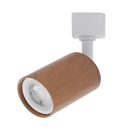 SPOT HOLZI P/ TRILHO MR16 IMBUIA/BR ALUMINIO | NORDECOR 6603