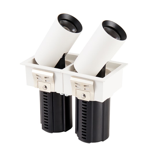 SPOT LED AIVA DUO EMBUTIR IRC97 2700K 2*7W BRANCO | NORDECOR 6481 SPOT LED AIVA DUO EMBUTIR IRC97 2700K 2*7W BRANCO | NORDECOR 6481