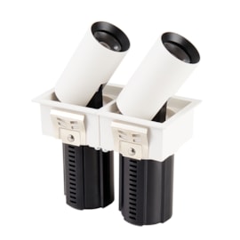 SPOT LED AIVA DUO EMBUTIR IRC97 2700K 2*7W BRANCO | NORDECOR 6481 SPOT LED AIVA DUO EMBUTIR IRC97 2700K 2*7W BRANCO | NORDECOR 6481
