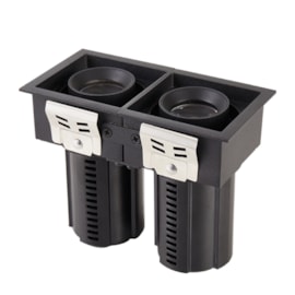 SPOT LED AIVA DUO EMBUTIR IRC97 2700K 2*7W PRETO | NORDECOR 6482 SPOT LED AIVA DUO EMBUTIR IRC97 2700K 2*7W PRETO | NORDECOR 6482