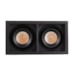 SPOT LED AIVA DUO EMBUTIR IRC97 2700K 2*7W PRETO | NORDECOR 6482