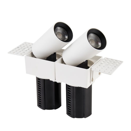 SPOT LED AIVA DUO NO-FRAME IRC97 2700K 2*7W BRANCO | NORDECOR 6483