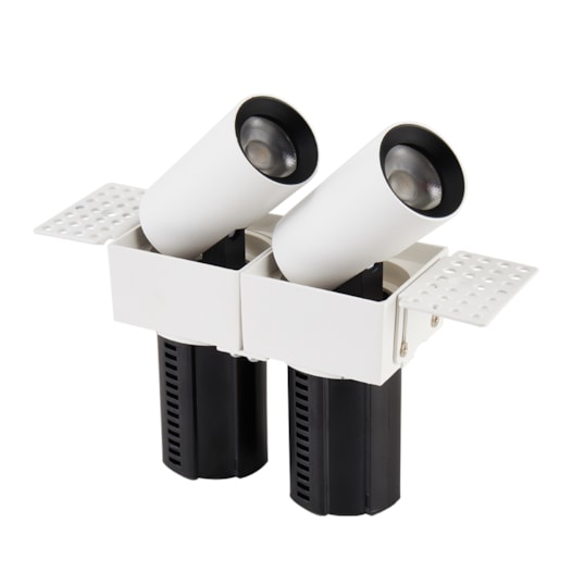 SPOT LED AIVA DUO NO-FRAME IRC97 2700K 2*7W BRANCO | NORDECOR 6483 SPOT LED AIVA DUO NO-FRAME IRC97 2700K 2*7W BRANCO | NORDECOR 6483