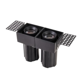 SPOT LED AIVA DUO NO-FRAME IRC97 2700K 2*7W PRETO | NORDECOR 6484
