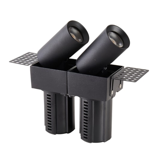 SPOT LED AIVA DUO NO-FRAME IRC97 2700K 2*7W PRETO | NORDECOR 6484 SPOT LED AIVA DUO NO-FRAME IRC97 2700K 2*7W PRETO | NORDECOR 6484