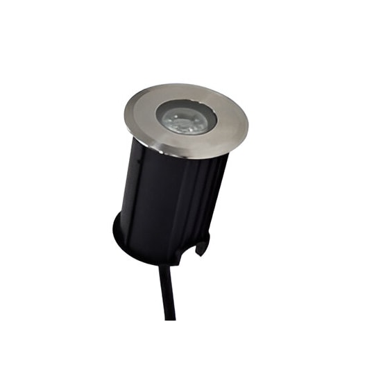 SPOT LED EMBUTIDO DE SOLO PINNE 24º 2W AMBAR AÇO INOX | NORDECOR 6147