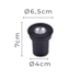 SPOT LED EMBUTIDO DE SOLO VENNA IP67 12º 5W 3000K PRETO | NORDECOR 6417 SPOT LED EMBUTIDO DE SOLO VENNA IP67 12º 5W 3000K PRETO | NORDECOR 6417