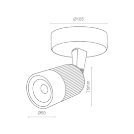 SPOT LED EXTERNO BRANCO 7W 2700K | ROMALUX 30032