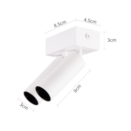 SPOT LED KONA SOBREPOR 24° SOF IRC97 2*3W 2700K BRANCO | NORDECOR 6585