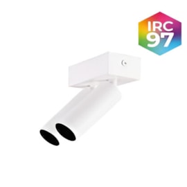 SPOT LED KONA SOBREPOR 24° SOF IRC97 2*3W 2700K BRANCO | NORDECOR 6585