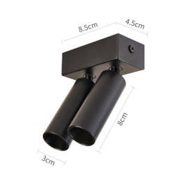 SPOT LED KONA SOBREPOR 24° SOF IRC97 2*3W 2700K PRETO | NORDECOR 6586
