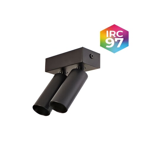 SPOT LED KONA SOBREPOR 24° SOF IRC97 2*3W 2700K PRETO | NORDECOR 6586