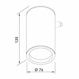 SPOT LISSE I MODULO AR70 LED 76X135X120MM | NEWLINE MO03031