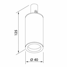 SPOT LISSE I MODULO MINI DICROICA LED 50W 40X125MM | NEWLINE MO03007