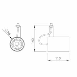 SPOT LISSE II MODULO AR70 LED 76X110X140MM | NEWLINE MO03033