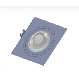 SPOT/LUMINÁRIA DE EMBUTIR QUADRADO FACE PLANA AR70 AZUL 130X130MM | SAVEENERGY SE-330.2499