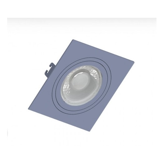 SPOT/LUMINÁRIA DE EMBUTIR QUADRADO FACE PLANA AR70 AZUL 130X130MM | SAVEENERGY SE-330.2499