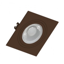 SPOT/LUMINÁRIA DE EMBUTIR QUADRADO FACE PLANA AR70 MARROM 130X130MM | SAVEENERGY SE-330.2521