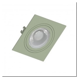 SPOT/LUMINÁRIA DE EMBUTIR QUADRADO FACE PLANA AR70 MENTA 130X130MM | SAVEENERGY SE-330.2503