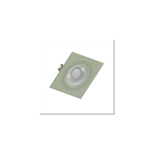 SPOT/LUMINÁRIA DE EMBUTIR QUADRADO FACE PLANA AR70 MENTA 130X130MM | SAVEENERGY SE-330.2503