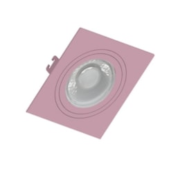 SPOT/LUMINÁRIA DE EMBUTIR QUADRADO FACE PLANA AR70 PINK 130X130MM | SAVEENERGY SE-330.2495