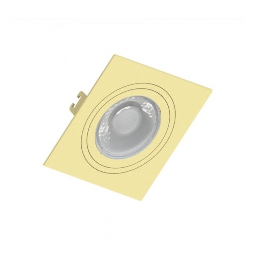 SPOT/LUMINÁRIA DE EMBUTIR QUADRADO FACE PLANA AR70 YELLOW 130X130MM | SAVEENERGY SE-330.2497