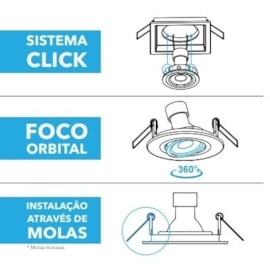 SPOT/LUMINÁRIA DE EMBUTIR QUADRADO FACE PLANA MINI DICROICA 7X7CM BRANCO | SAVEENERGY SE-330.1270