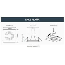 SPOT/LUMINÁRIA DE EMBUTIR QUADRADO FACE PLANA PAR16/DICROICA 10X10CM BRANCO | SAVEENERGY SE-330.1031 SPOT/LUMINÁRIA DE EMBUTIR QUADRADO FACE PLANA PAR16/DICROICA 10X10CM BRANCO | SAVEENERGY SE-330.1031