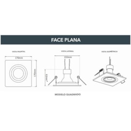 SPOT/LUMINÁRIA DE EMBUTIR QUADRADO FACE PLANA PAR30 17X17CM PRETO | SAVEENERGY SE-330.1059 SPOT/LUMINÁRIA DE EMBUTIR QUADRADO FACE PLANA PAR30 17X17CM PRETO | SAVEENERGY SE-330.1059