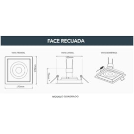 SPOT/LUMINÁRIA DE EMBUTIR QUADRADO RECUADO AR111 17X17CM BRANCO | SAVEENERGY SE-330.1064 SPOT/LUMINÁRIA DE EMBUTIR QUADRADO RECUADO AR111 17X17CM BRANCO | SAVEENERGY SE-330.1064