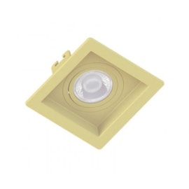 SPOT/LUMINÁRIA DE EMBUTIR QUADRADO RECUADO AR70 AMARELO 130X130MM | SAVEENERGY - SE-330.2498